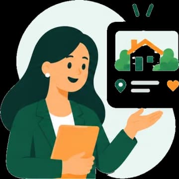 Agente inmobiliaria mostrando una propiedad